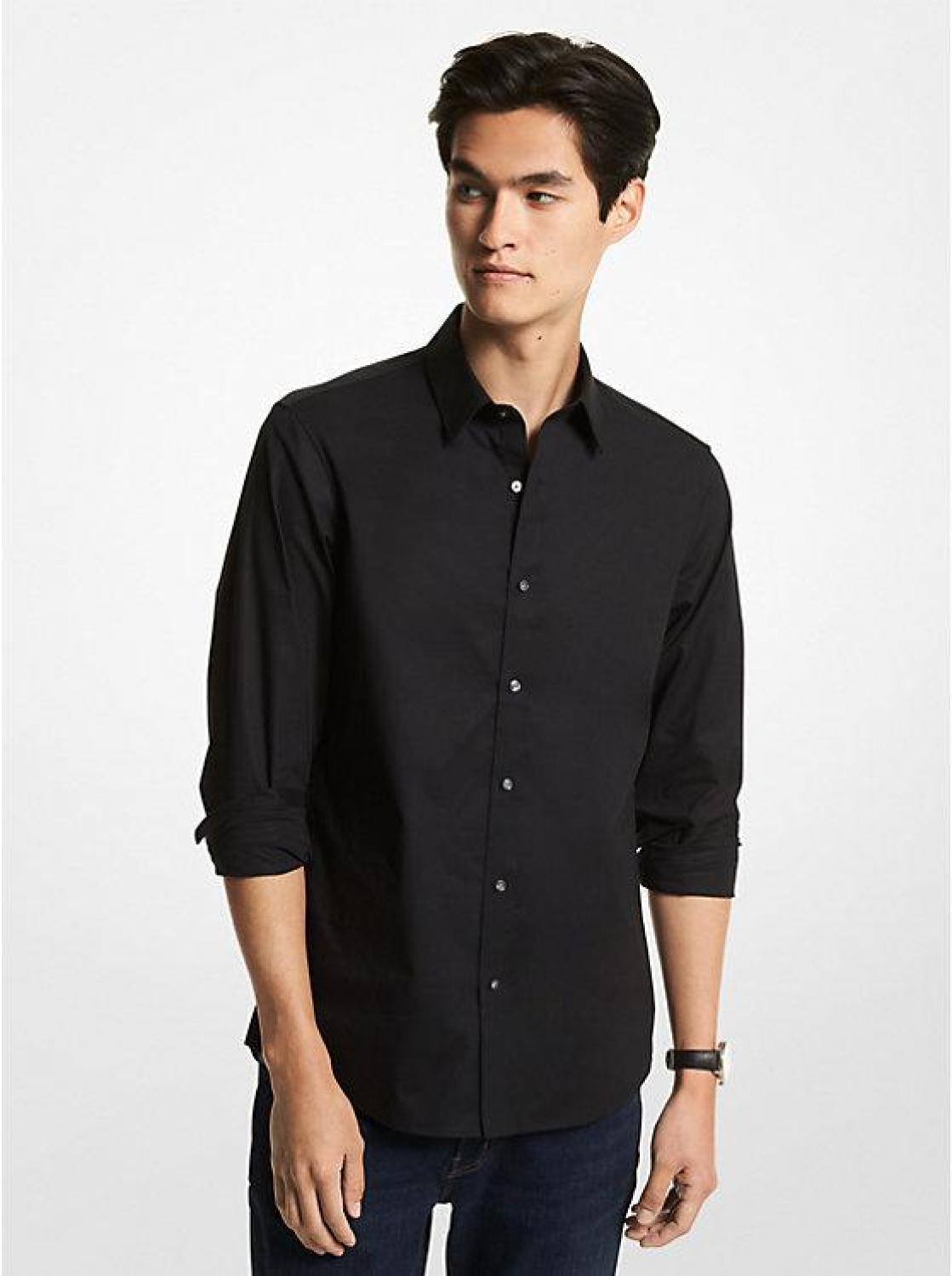 Slim-Fit Stretch-Cotton Shirt