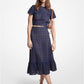 Cotton Eyelet Midi Skirt