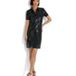 Plaid Sequined Polo Dress