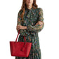 Clare Cross Hatch Leather Slim Tote