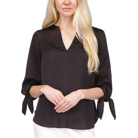 Women's Satin Tie Top, Regular & Petite