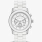 Oversized Runway White-Tone Watch