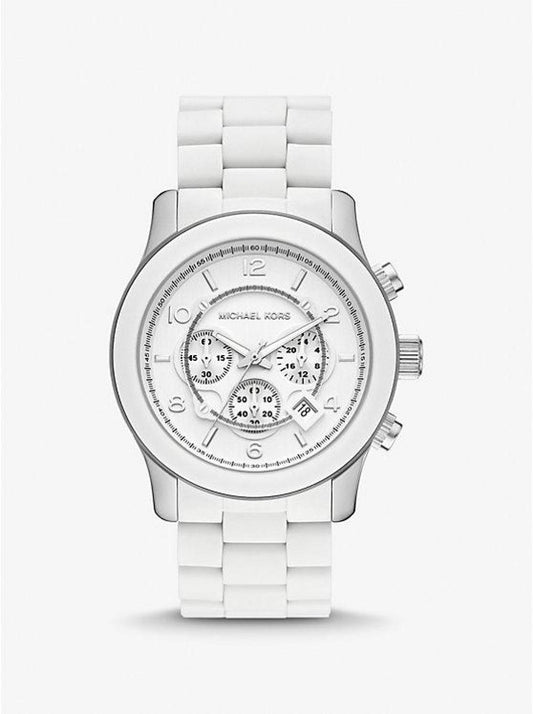 Oversized Runway White-Tone Watch