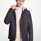 Sherpa-Trim Denim Parka