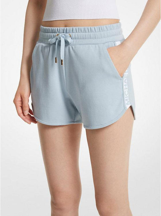 Logo Tape Cotton Blend Track Shorts