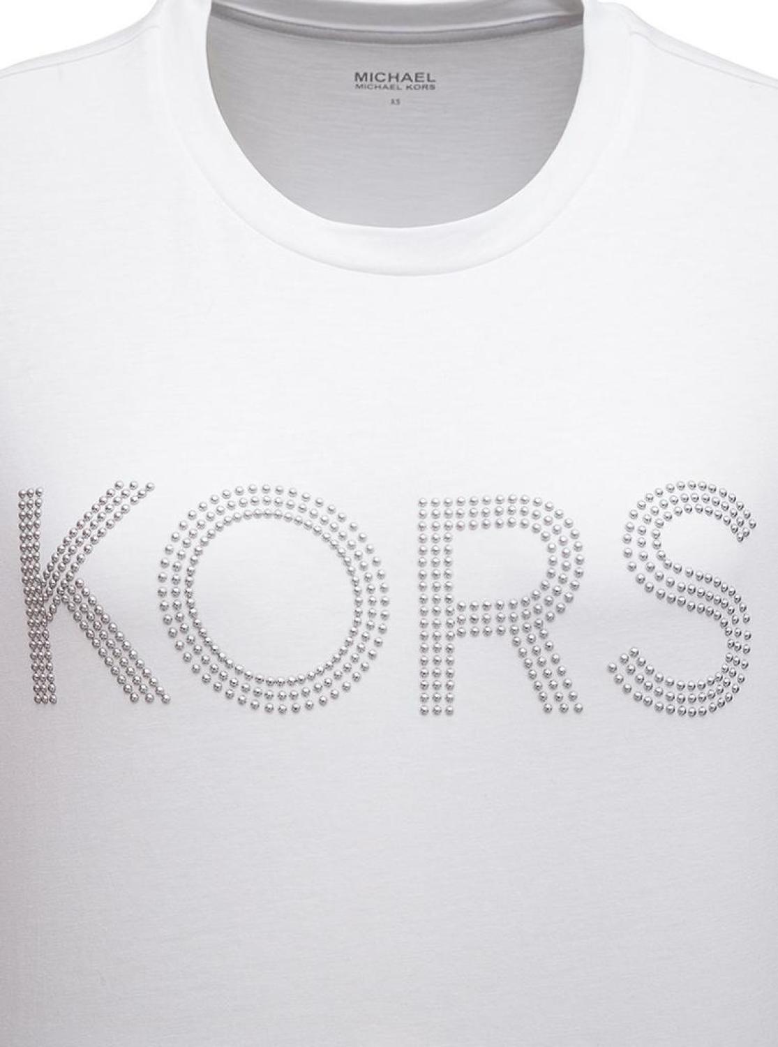 Michael Michael Kors Logo Embellished Crewneck T-Shirt