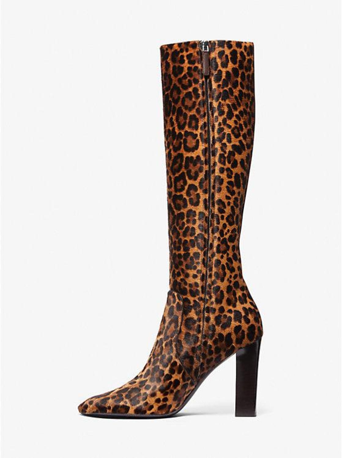 Carly Leopard Print Calf Hair Boot