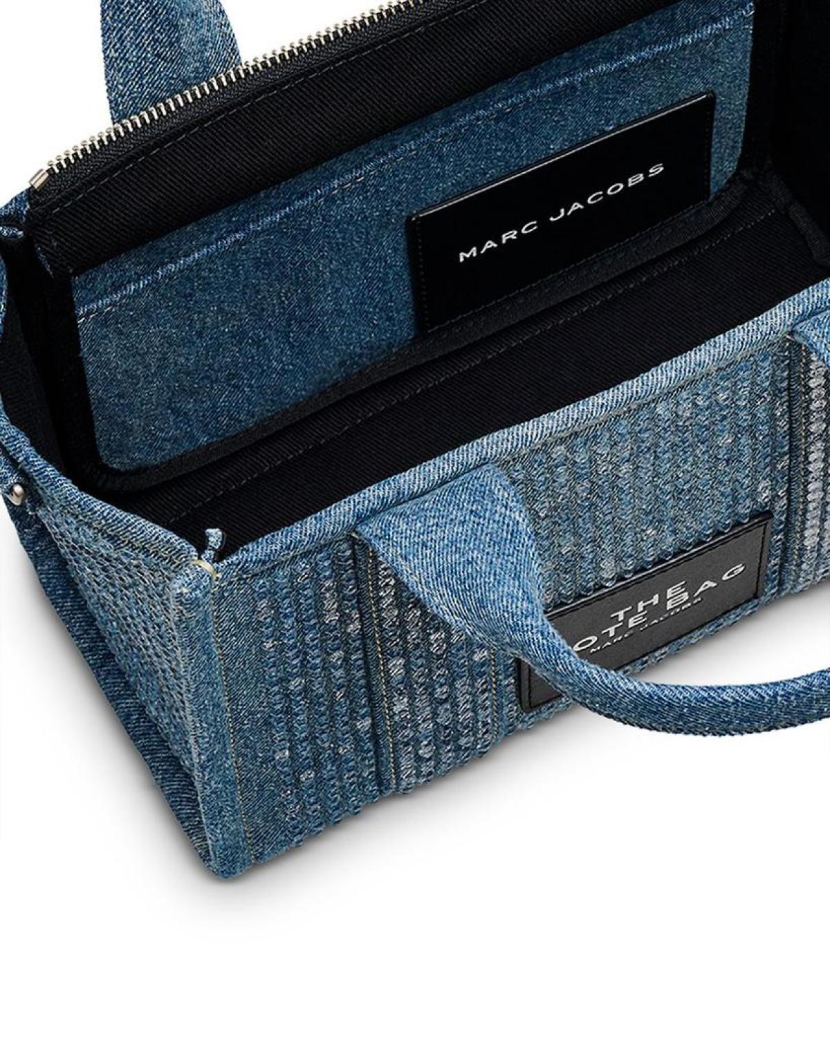 The Crystal Denim Small Tote Bag