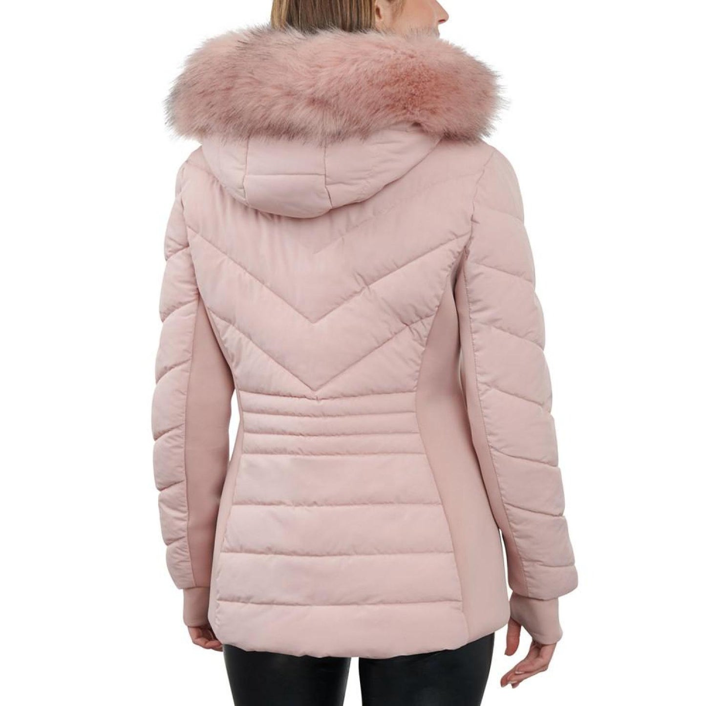 Women's Faux-Fur-Trim Hooded Puffer Coat, Created for Macy's