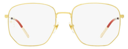 Gucci Women's Octagonal Eyeglasses GG0396O 002 Gold/Sylvie 56mm