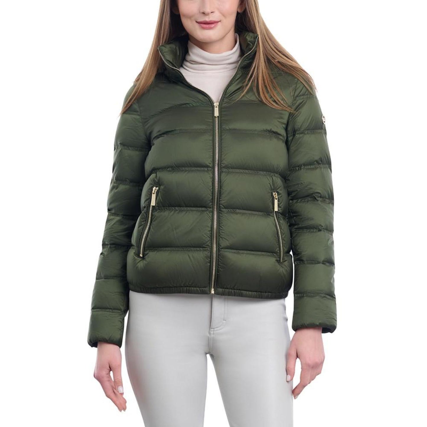 Women's Hooded Packable Bomber Puffer Coat