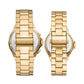 Men's and Women's Lennox Gold-Tone Stainless Steel Bracelet Watch Set, 2 Pieces