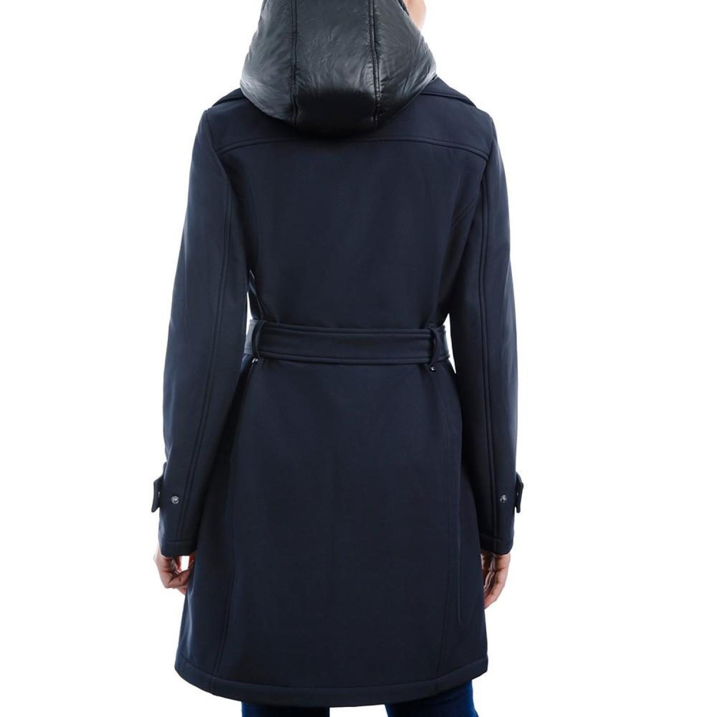 Women's Belted Hooded Raincoat