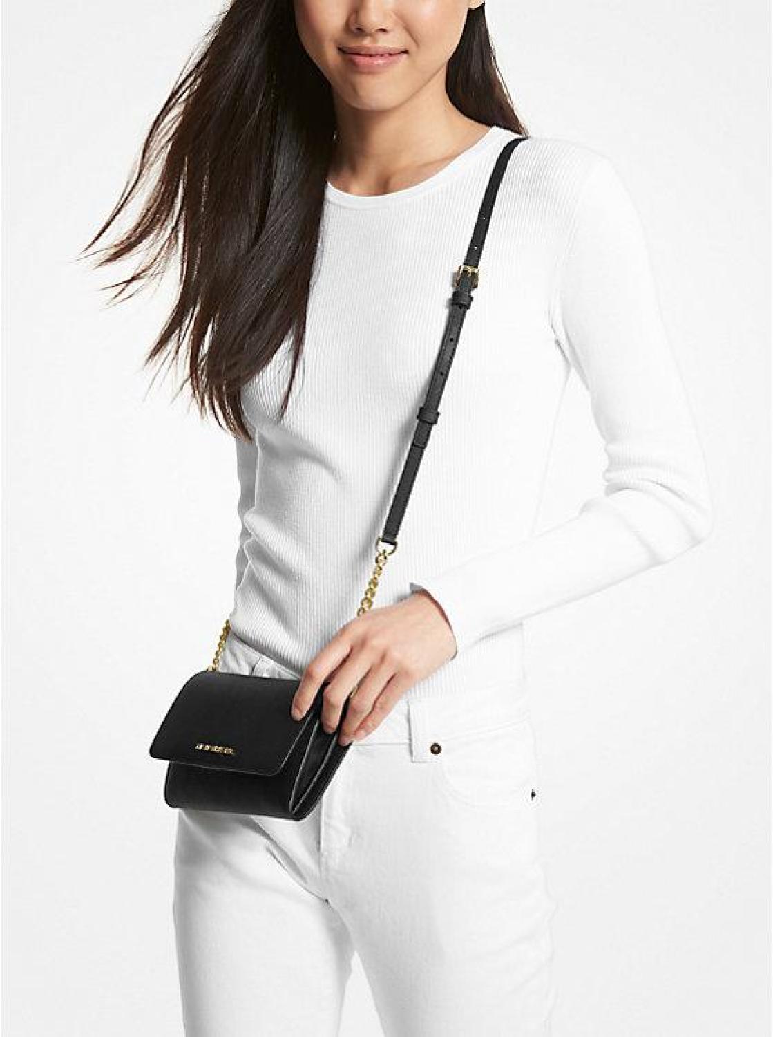 best crossbody bag for travel jet set Jet Set Travel Medium Saffiano Leather Smartphone Crossbody Bag