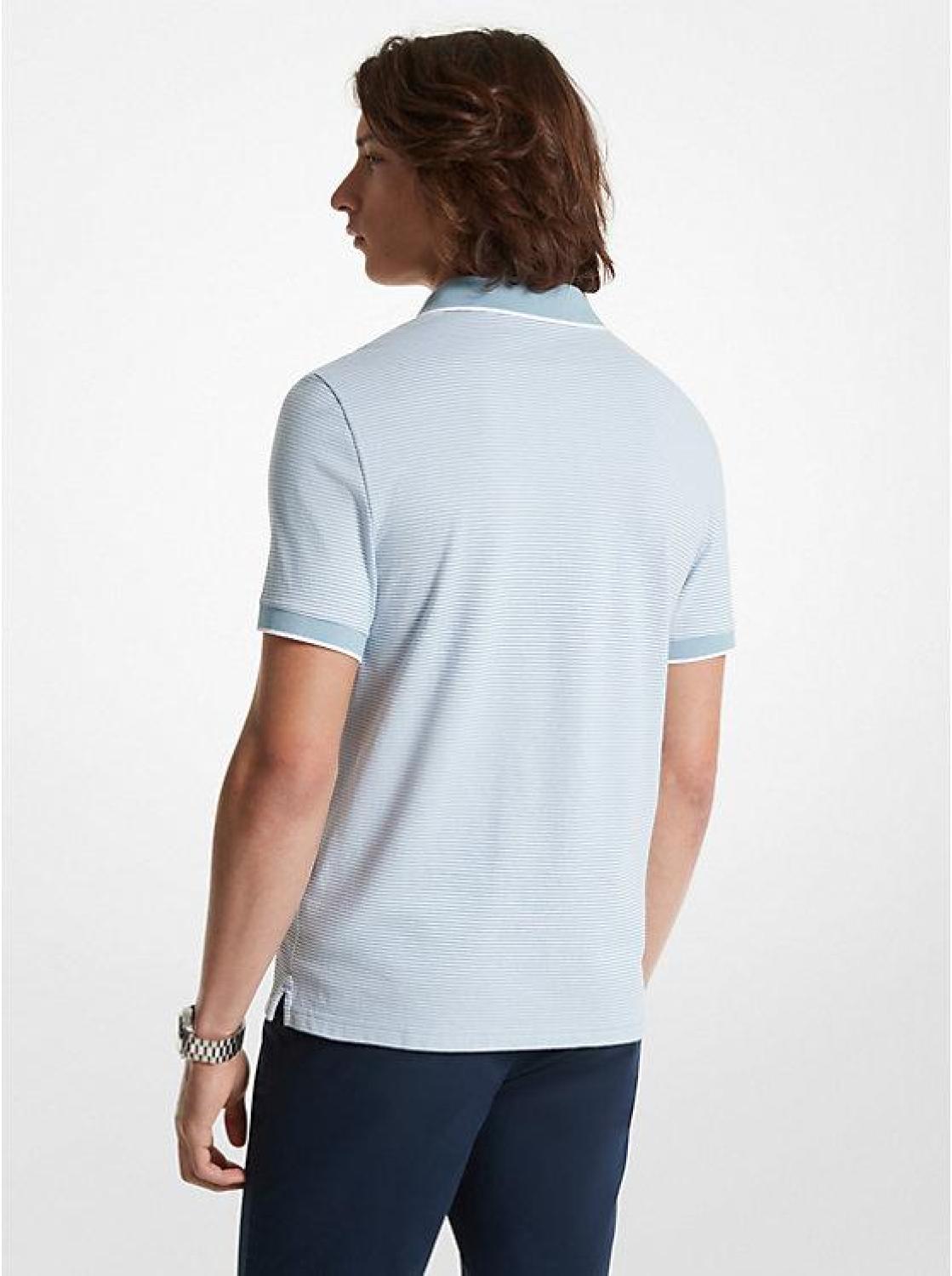 Textured Cotton Polo Shirt
