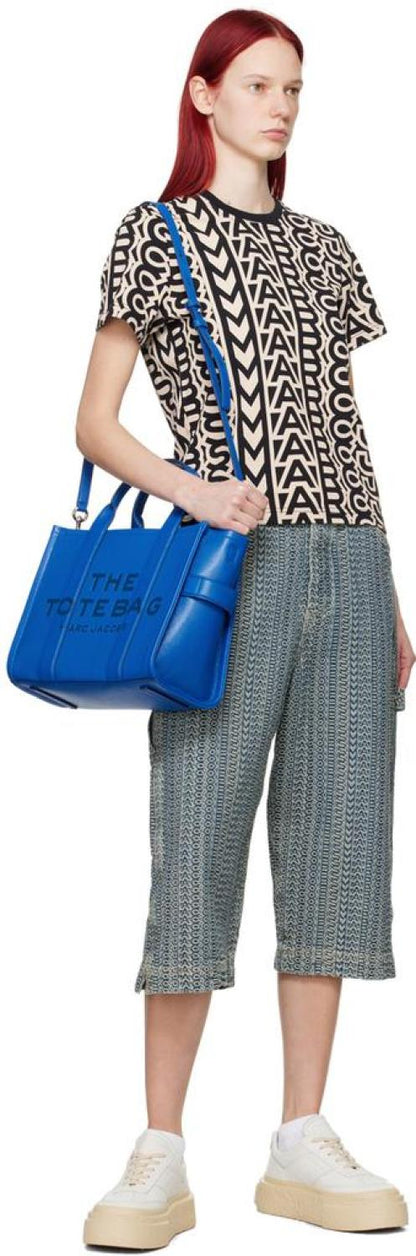 Blue 'The Leather Medium' Tote