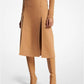 Double Faced Wool Melton Slit Skirt