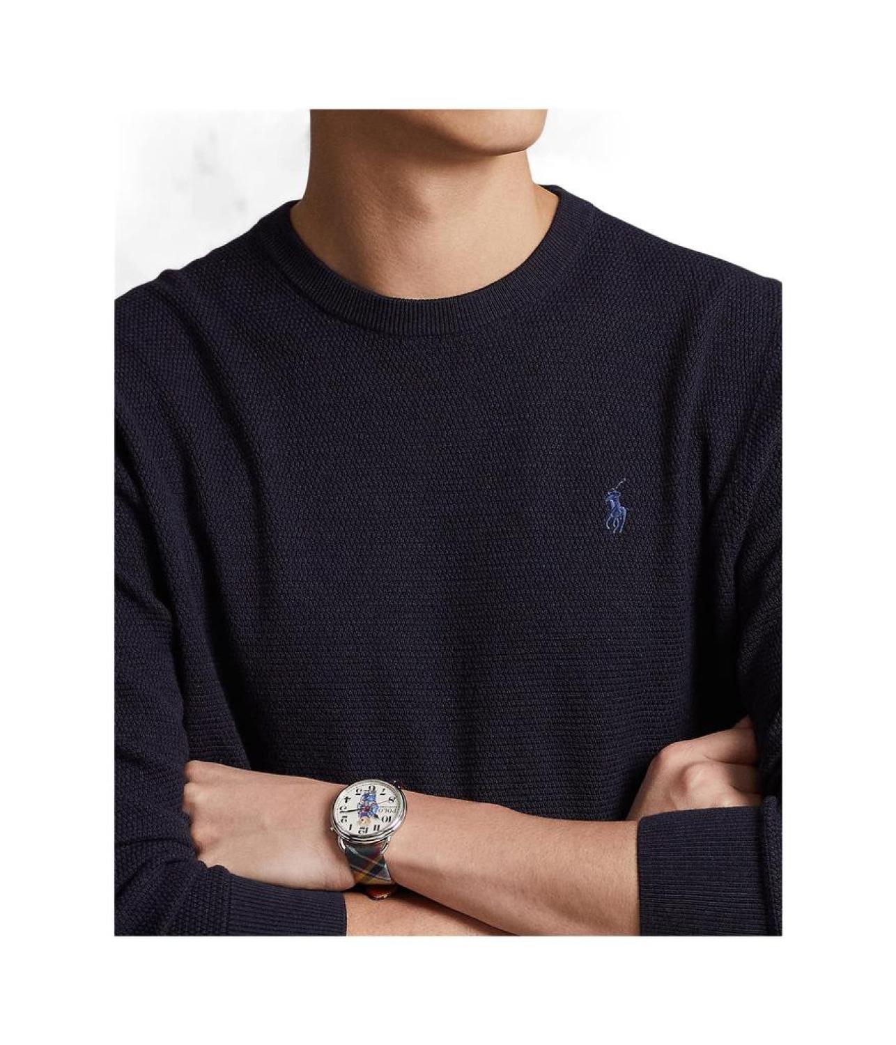 Textured-Knit Cotton Sweater