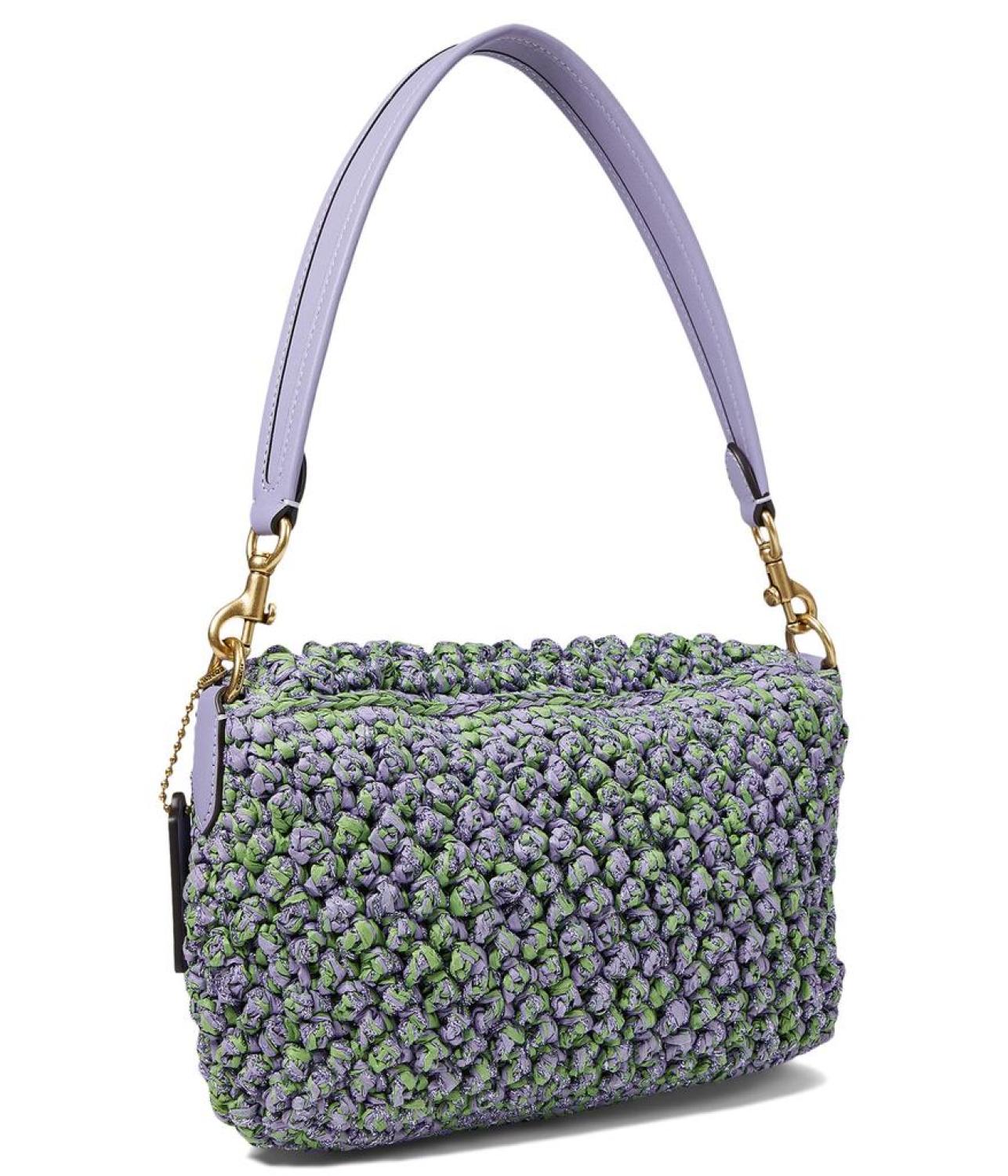 Popcorn Texture Straw Soft Tabby Shoulder Bag