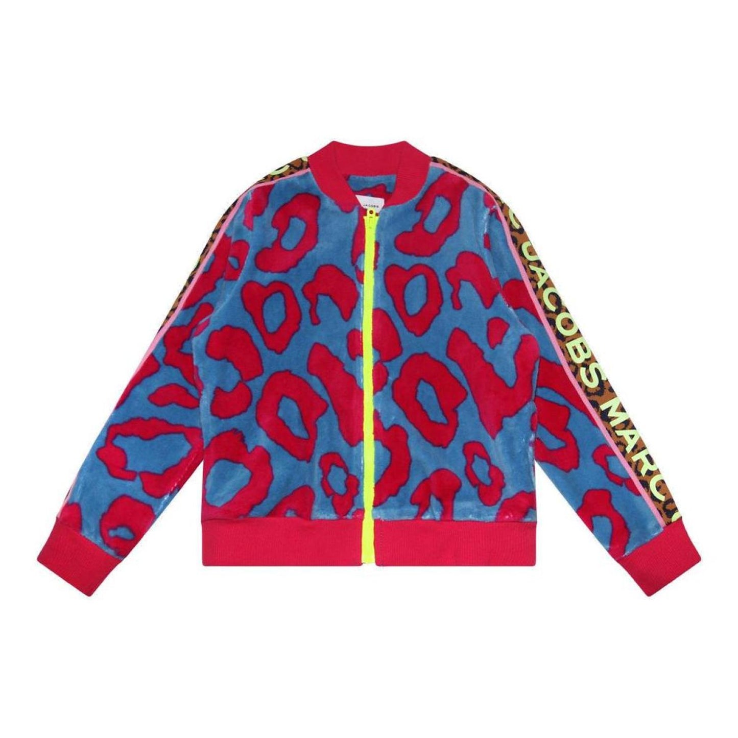 The Marc Jacobs Kids Leopard-Printed Velvet Zip-Up Sweatshirt