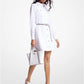Organic Stretch Cotton Poplin Belted Shirtdress