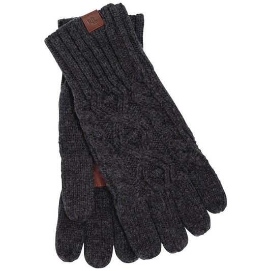 Cable Glove with Leather Palm Patch