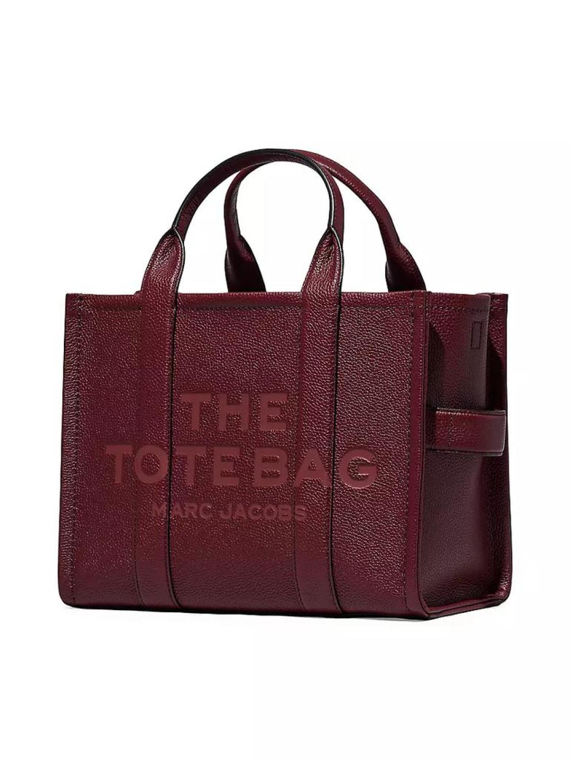 Small Leather Traveler Tote Bag