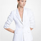Double Crepe Sablé Crushed-Sleeve Blazer