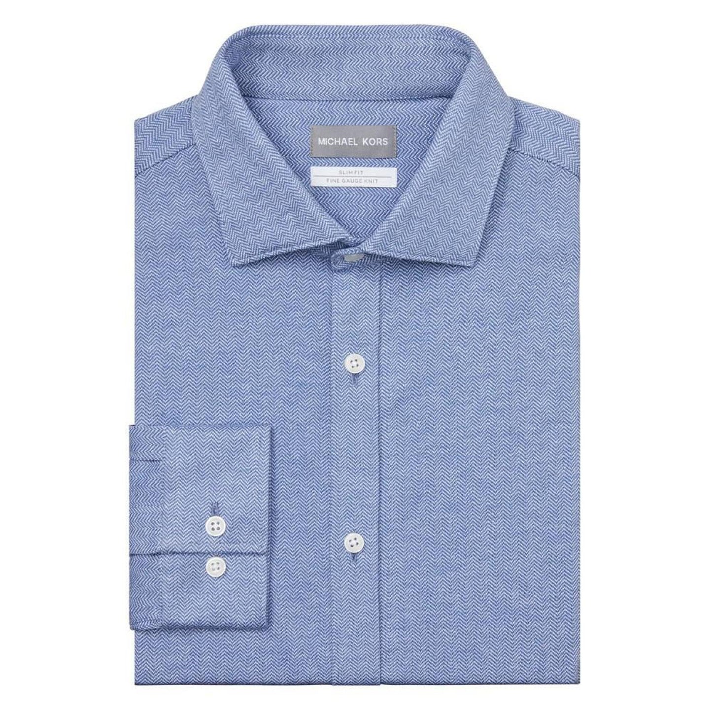 Men's Fine Gauge Knit Slim Fit Untucked Dress Shirt