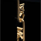 Precious Metal-Plated Brass Empire Logo Earrings