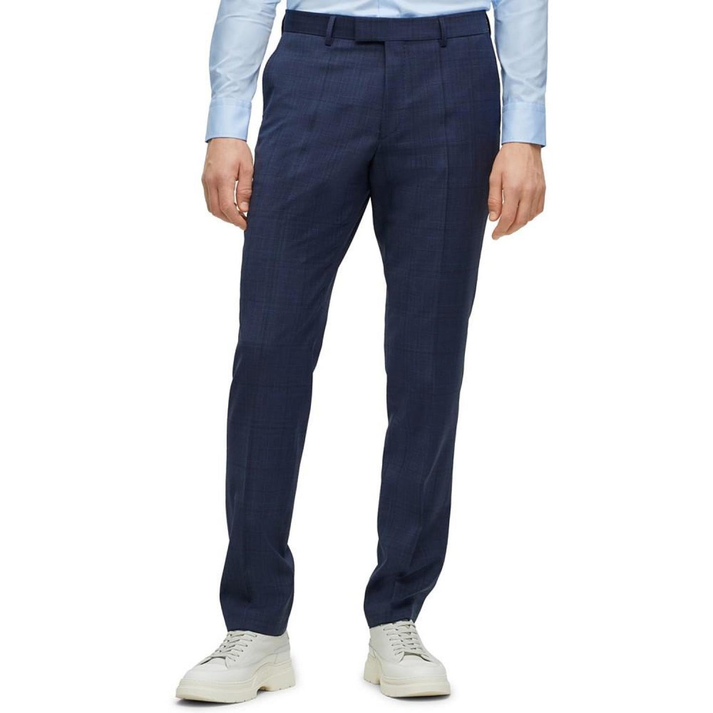 Men's Regular-Fit Checked Wool Suit, 2 Piece Set