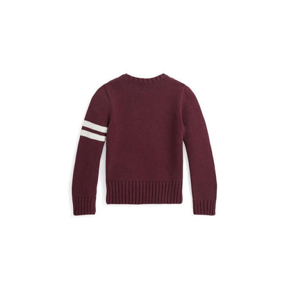 Toddler and Little Girls Letterman-Patch Cotton Sweater