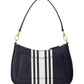 Crosshatch Leather Medium Danni Shoulder Bag