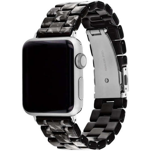Women's Black Tortoise Signature C Resin Bracelet for 38mm, 40mm, 41mm Apple Watch