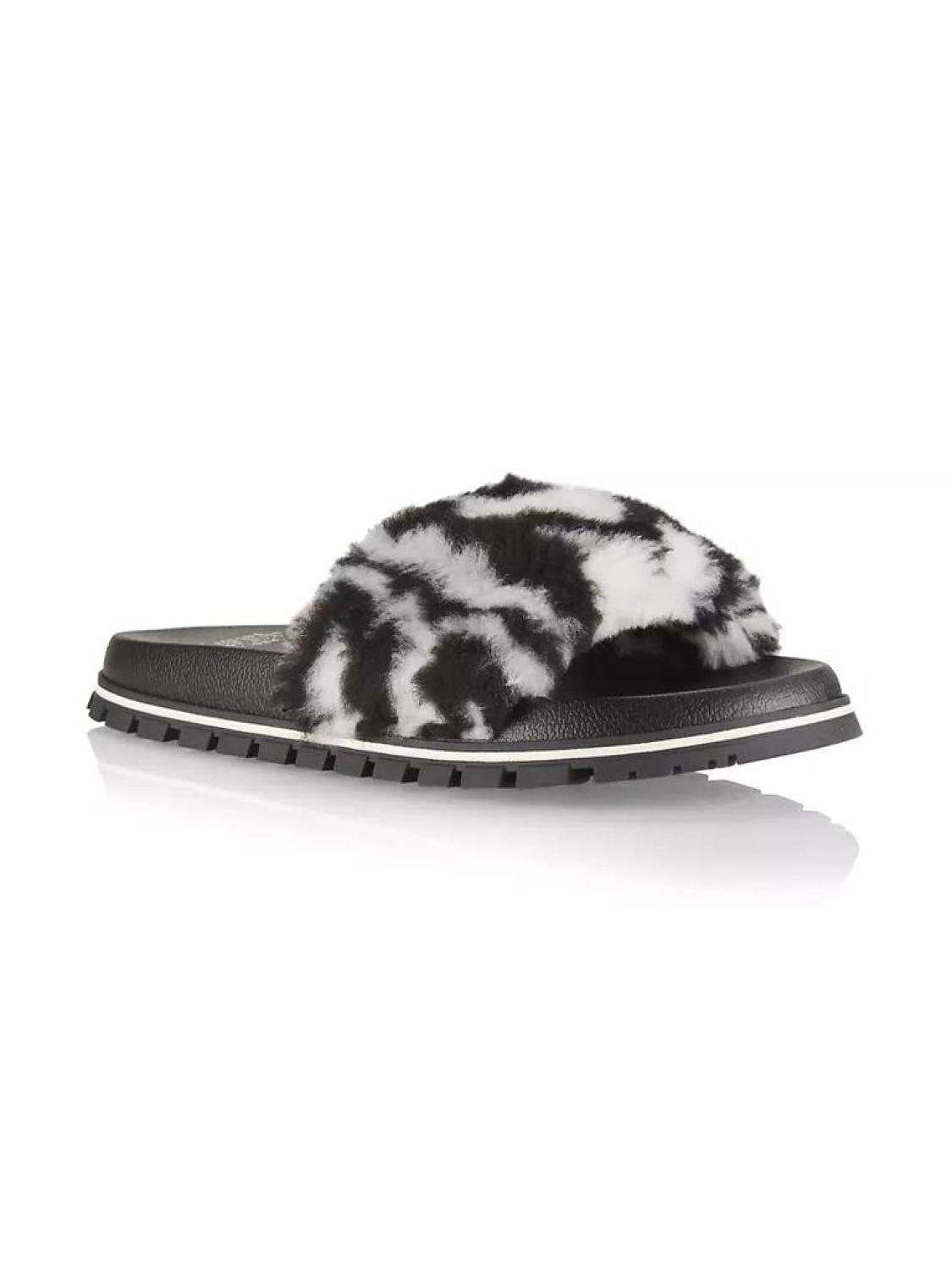 The Monogram Teddy Slides