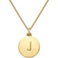 12k Gold-Plated Initials Pendant Necklace, 17" + 3" Extender