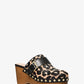 Rye Studded Leopard Print Calf Hair Platform Clog