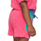 Kids Pink Belted Romper
