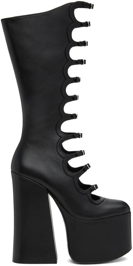 Black Multi Buckle Kiki Boots