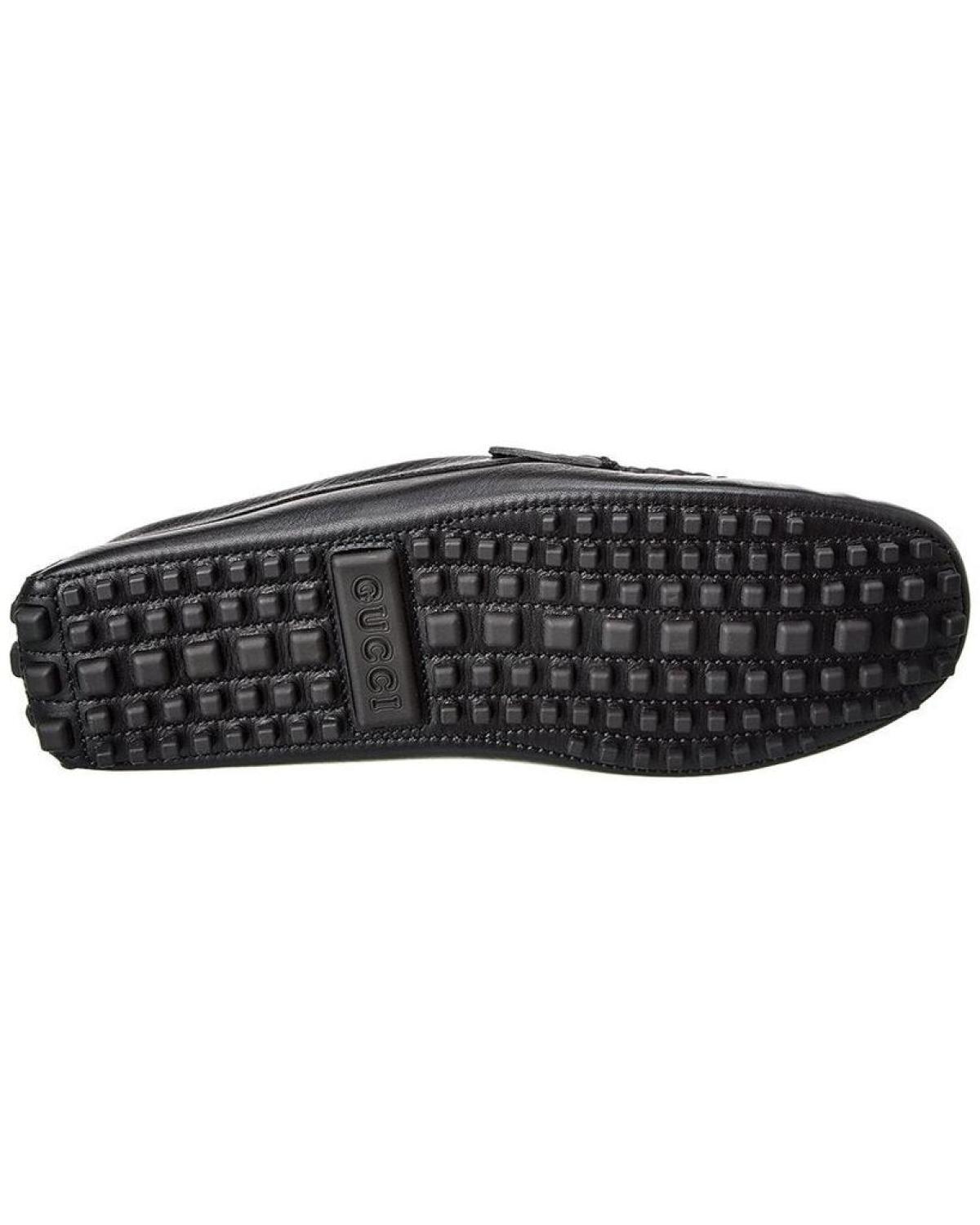 Gucci Interlocking G GG Supreme Canvas & Leather Driver