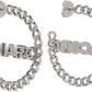 Silver 'The Charmed Chain' Hoop Earrings