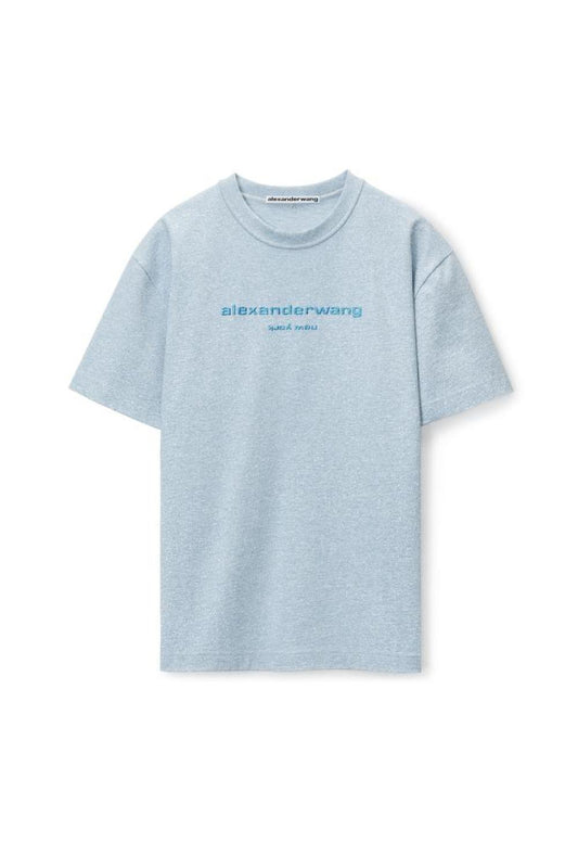 Puff Logo Long Sleeve Tee In Compact Jersey