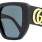 Gucci Women's Geometric Sunglasses GG0956S 003 Black/Gold 54mm