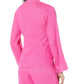 Solid Long Sleeve Tie Blouse