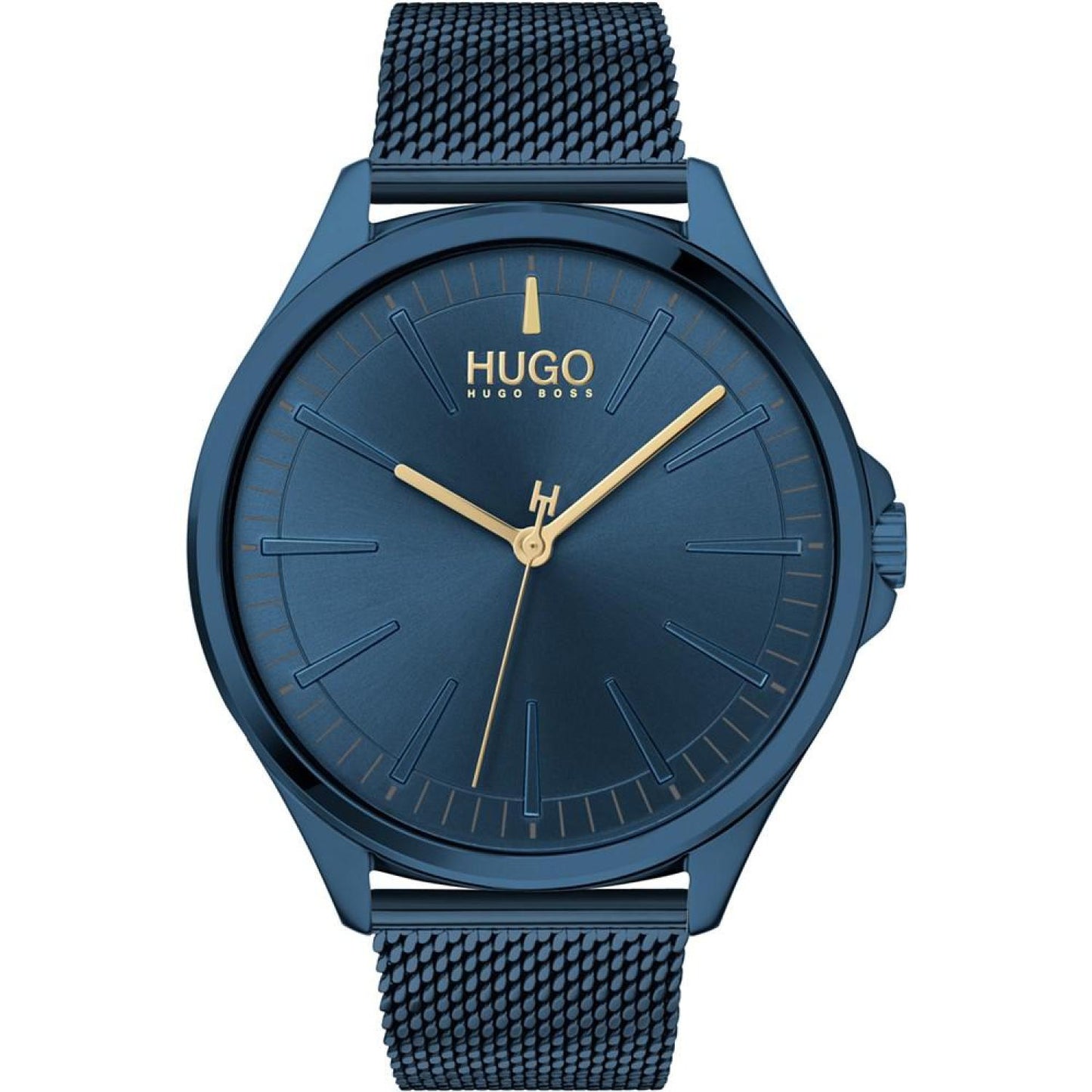 Men's #Smash Blue Stainless Steel Mesh Bracelet Watch 43mm