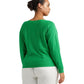 Plus-Size Cotton-Blend Dolman-Sleeve Sweater