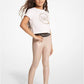 Logo Tape Lamé Leggings
