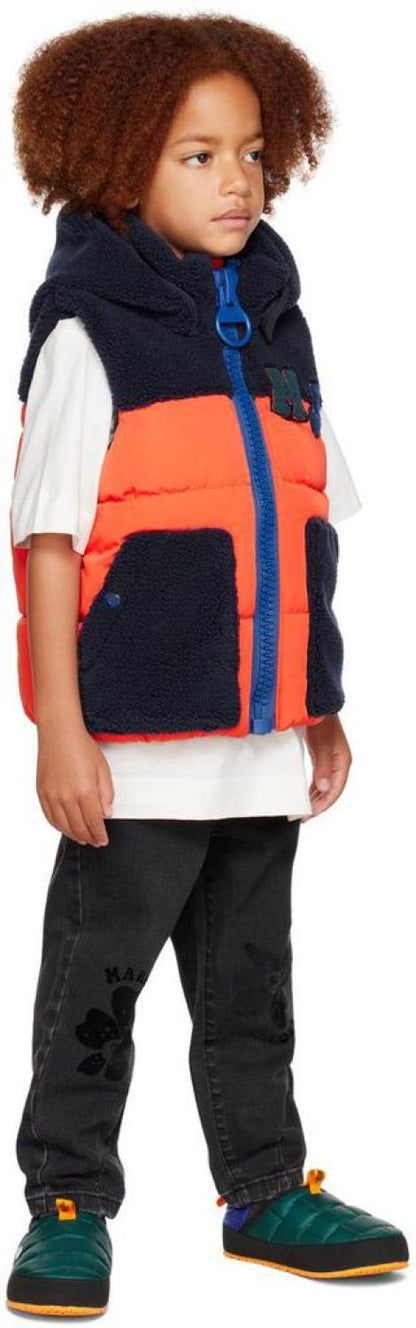 Kids Navy & Orange Padded Vest