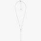 Sterling Silver Pavé Lariat Necklace