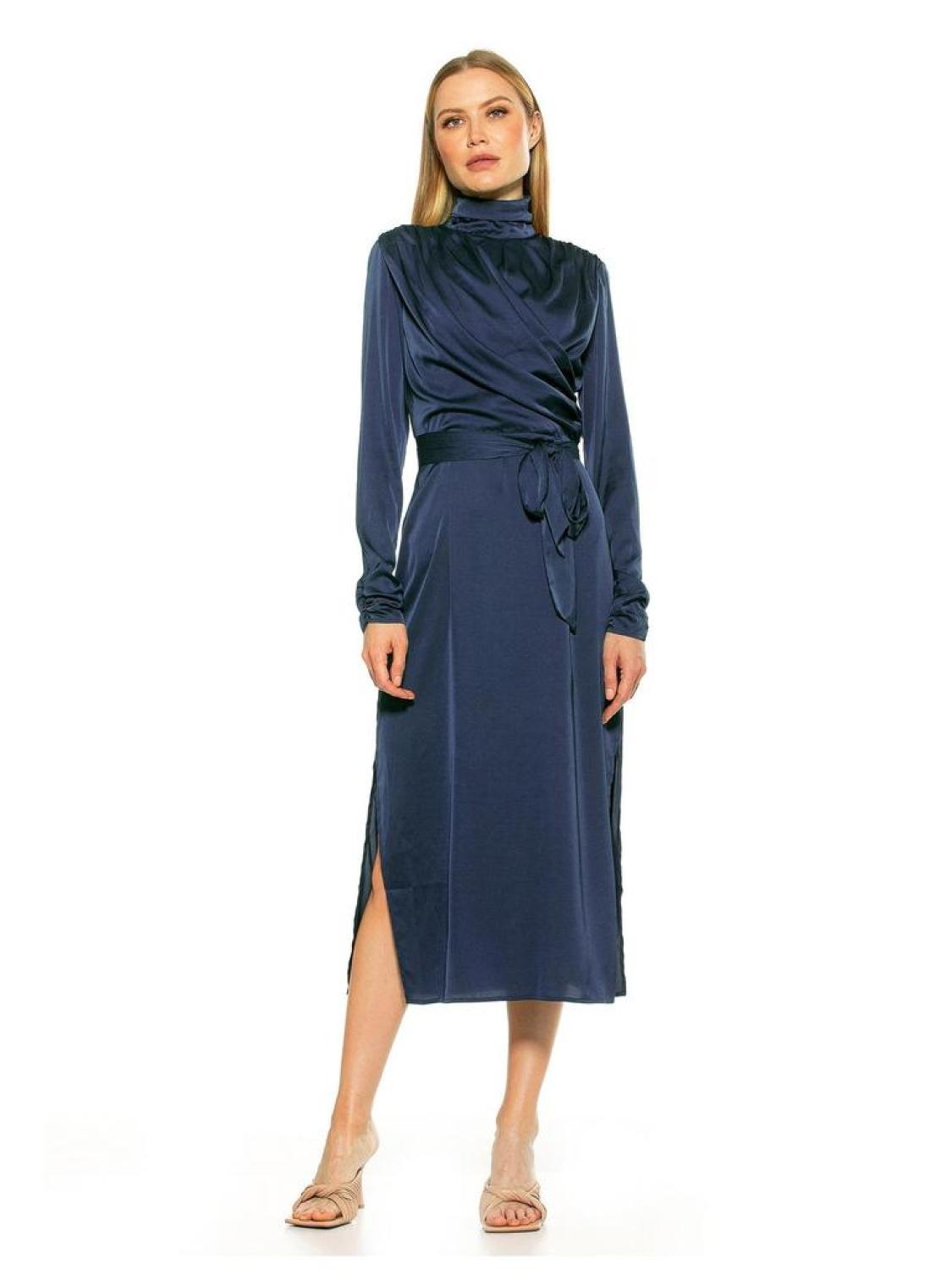 Mockneck Midi Dress